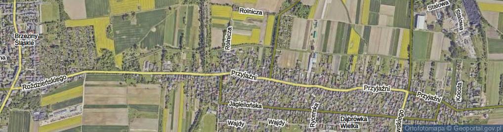 Zdjęcie satelitarne Gwarków ul.